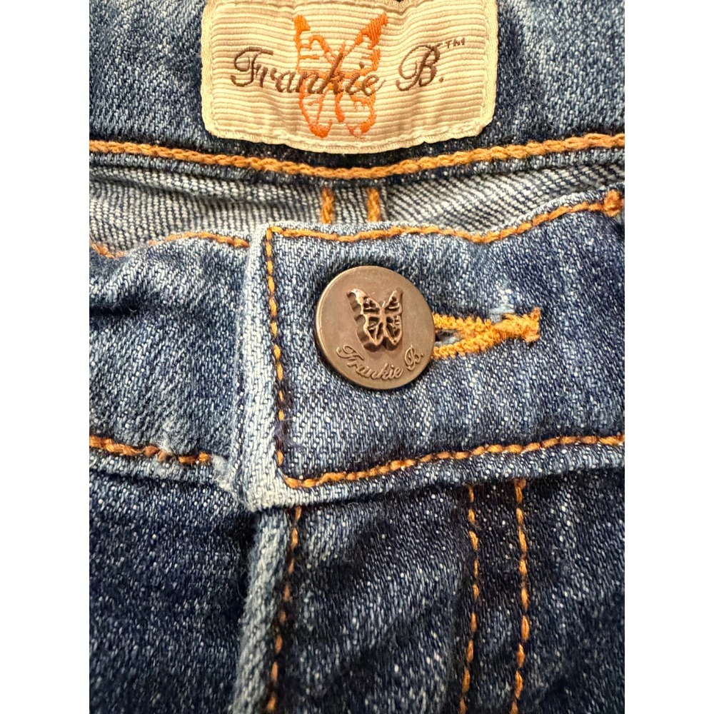 VTG Frankie B. Y2K Low Rise Straight Leg Jeans Blue Denim 6 2000's Hip Hugger - Picture 3 of 11